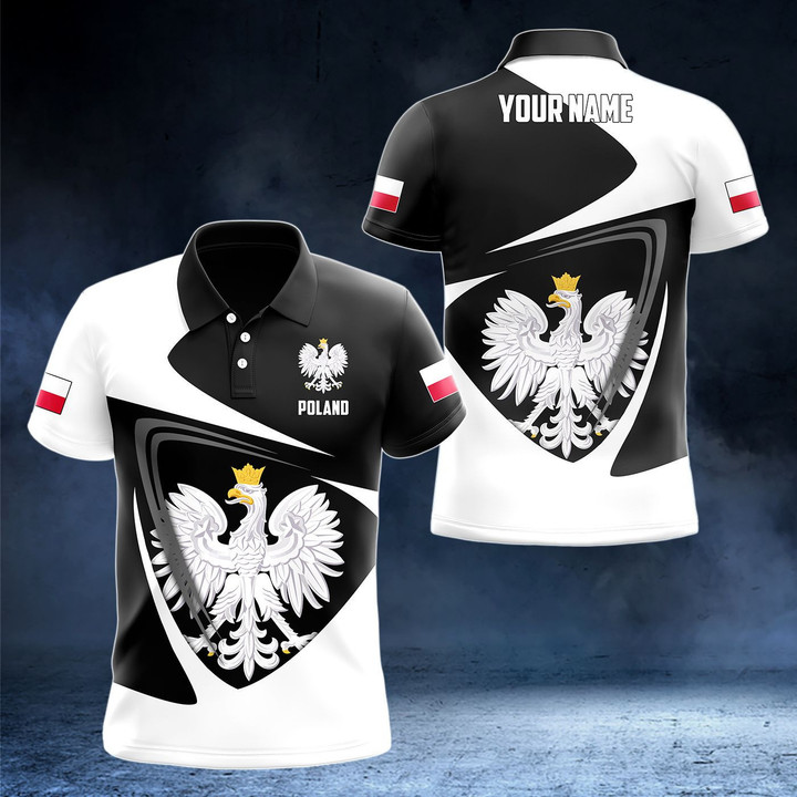 AIO Pride - Customize Poland Coat Of Arms - Flag V2 Unisex Adult Polo Shirt