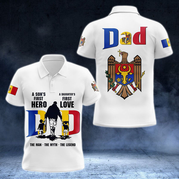 AIO Pride - Moldova Dad  Unisex Adult Polo Shirt