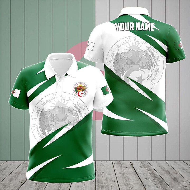 AIO Pride - Customize Algeria Coat Of Arms Sport Version Unisex Adult Polo Shirt