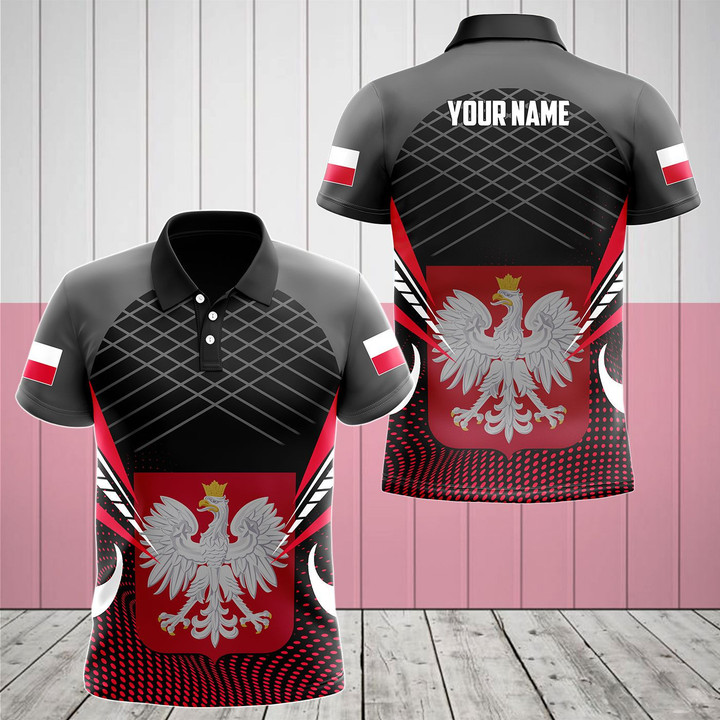 AIO Pride - Customize Poland 3D Dot Pattern Unisex Adult Polo Shirt