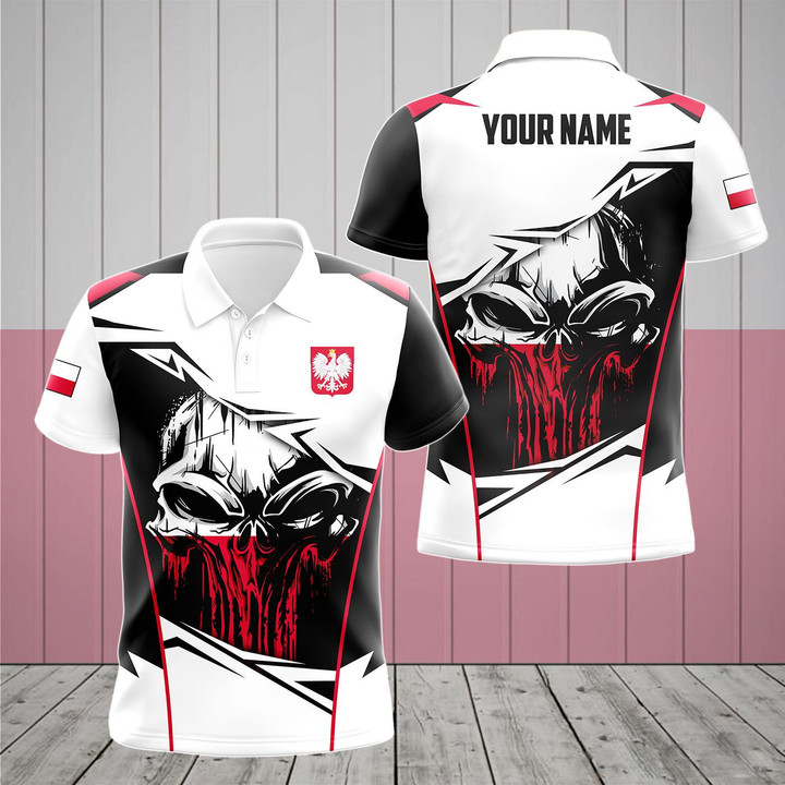AIO Pride - Customize Poland Skull Special Version Unisex Adult Polo Shirt
