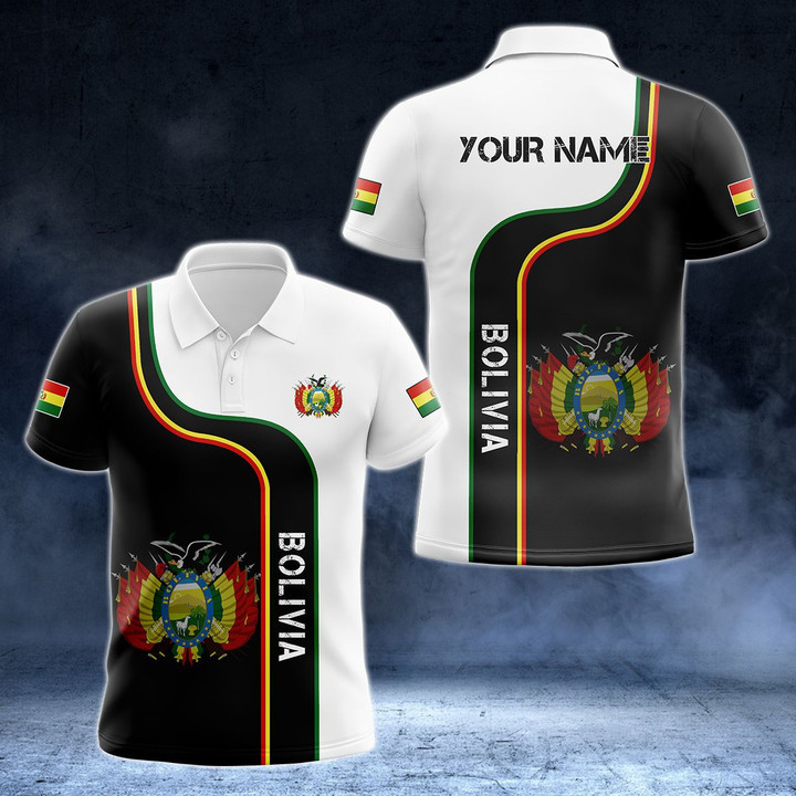 AIO Pride - Customize Bolivia Line Color Unisex Adult Polo Shirt