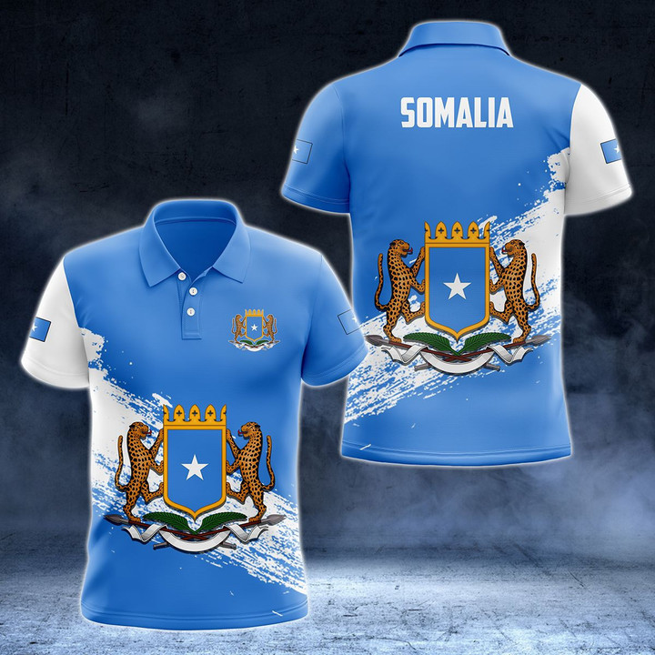 AIO Pride - Somalia Coat Of Arms - New Version Unisex Adult Polo Shirt