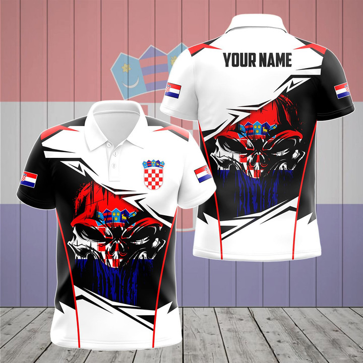 AIO Pride - Customize Croatia Skull Special Version Unisex Adult Polo Shirt