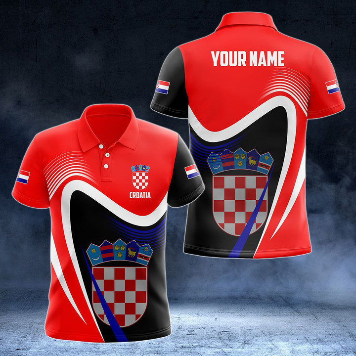 AIO Pride - Customize Croatia Version Flag Color Unisex Adult Polo Shirt