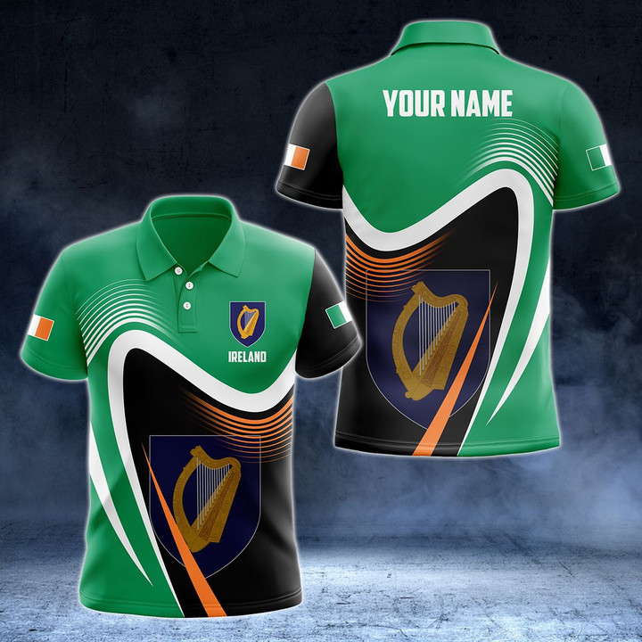 AIO Pride - Customize Ireland Version Flag Color Unisex Adult Polo Shirt