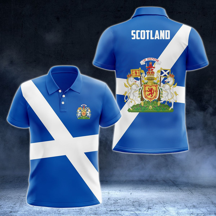 AIO Pride - Scotland Flag Version Unisex Adult Polo Shirt