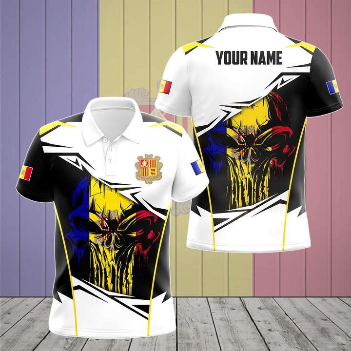 AIO Pride - Customize Andorra Skull Special Version Unisex Adult Polo Shirt