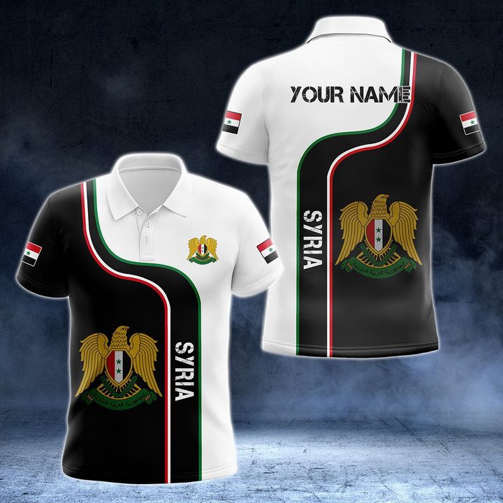 AIO Pride - Customize Syria Line Color Unisex Adult Polo Shirt