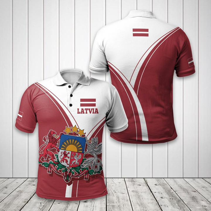 AIO Pride - Latvia Coat Of Arms Pride Unisex Adult Polo Shirt