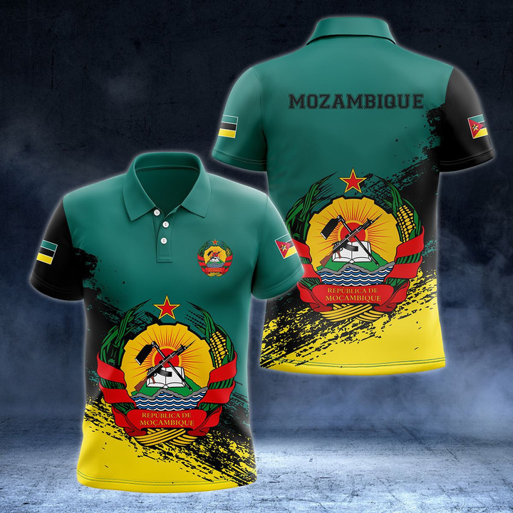 AIO Pride - Mozambique Coat Of Arms - New Version Unisex Adult Polo Shirt