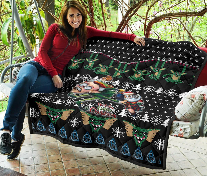 AIO Pride Celtic Ugly Christmas Premium Quilt - Kick Ass Xmas Ho Ho Ho