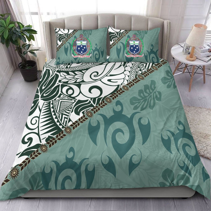 AIO Pride 3-Piece Duvet Cover Set Samoa - Leaves And Turtles