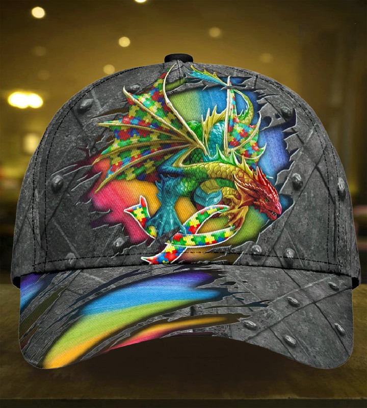 AIO Pride Autism Dragon Unique Classic Cap