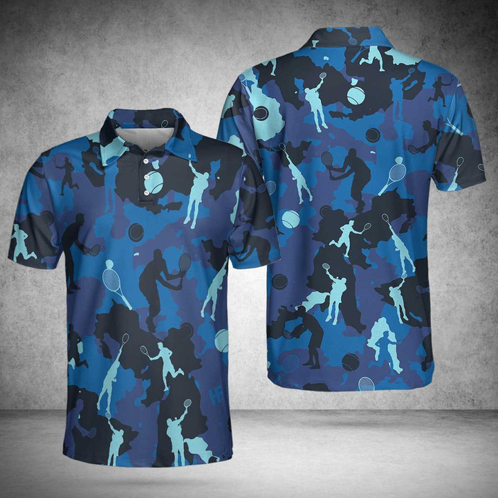 AIO Pride Ocean Camouflage Tennis Short Sleeve Polo Shirt