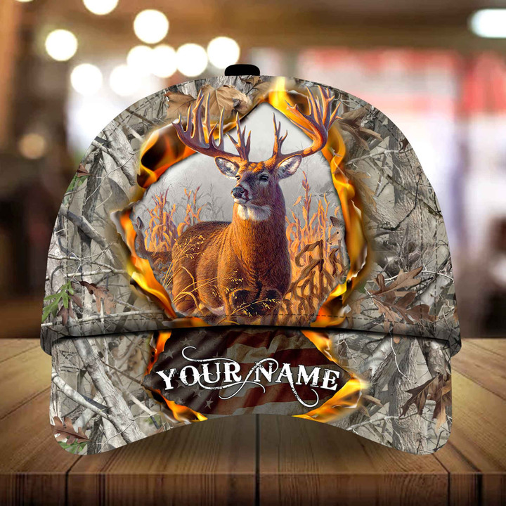 AIO Pride Art Deer Hunting Hat &Cap Custom Name Multicolor