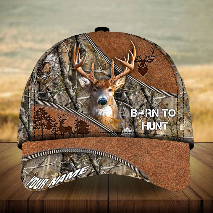 AIO Pride Born To Hunt Deer Hunter Cap Hunting Cap 3D Multicolor Custom Name