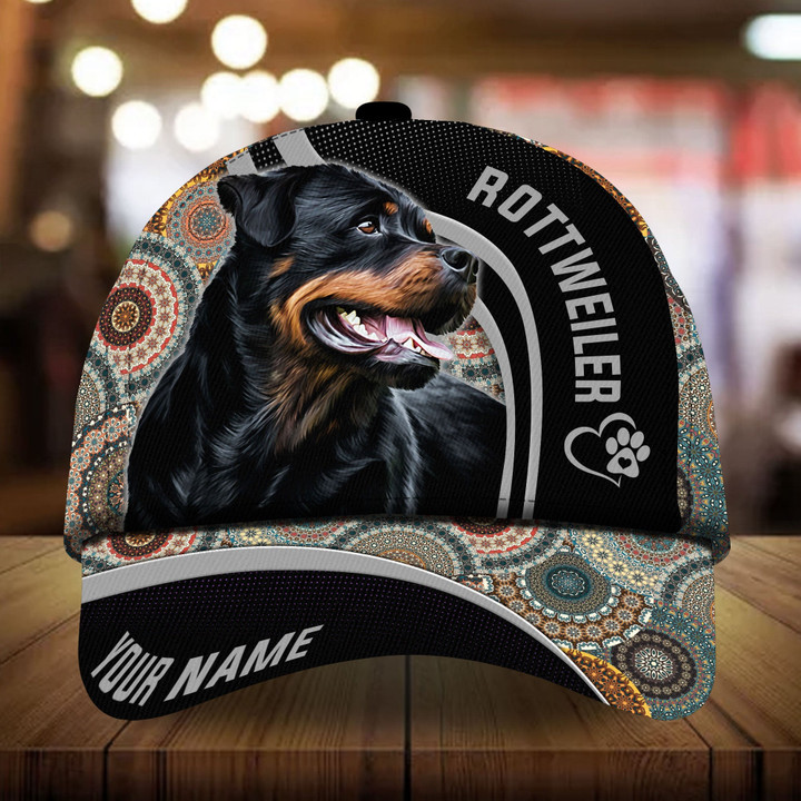 AIO Pride Epic Rottweiler Dog Hat &Cap Custom Name Multicolores 3D