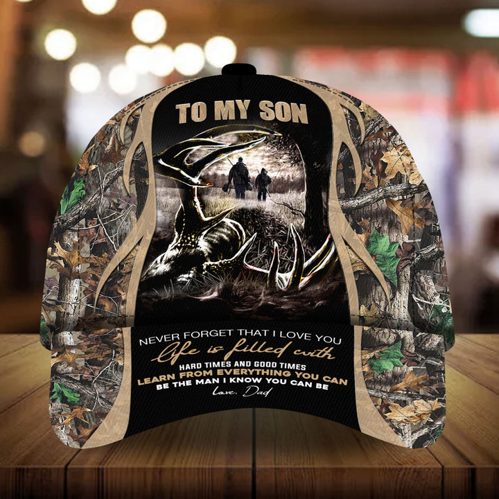 AIO Pride Epic To my son Deer Hunting Hat &Cap Custom Name Multicolores 3D