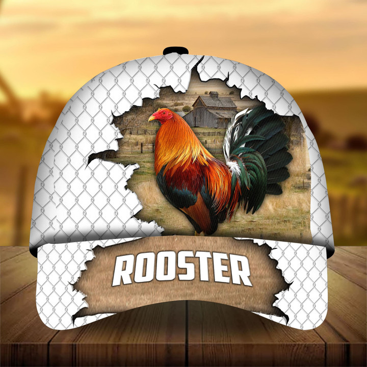 AIO Pride Premium Farm Rooster Hats 3D Printed Cracked Multicolored