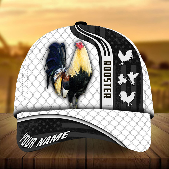 AIO Pride Premium Unique US Rooster 3D Hats, Rooster Lovers Multicolor Custom Name