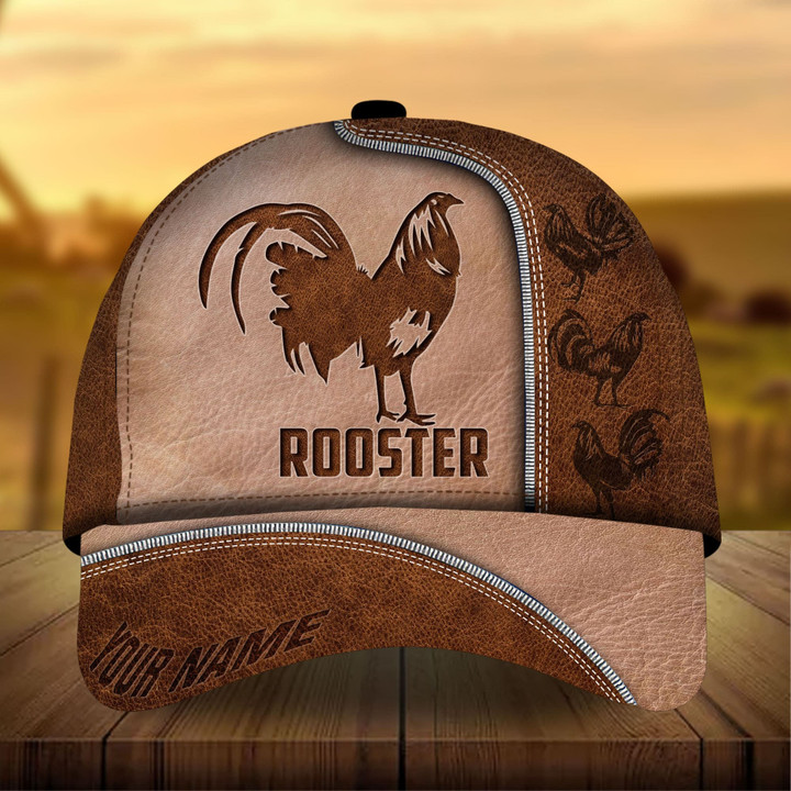 AIO Pride Premium Unique Leather Rooster Hats For Lovers Multicolored Custom Name
