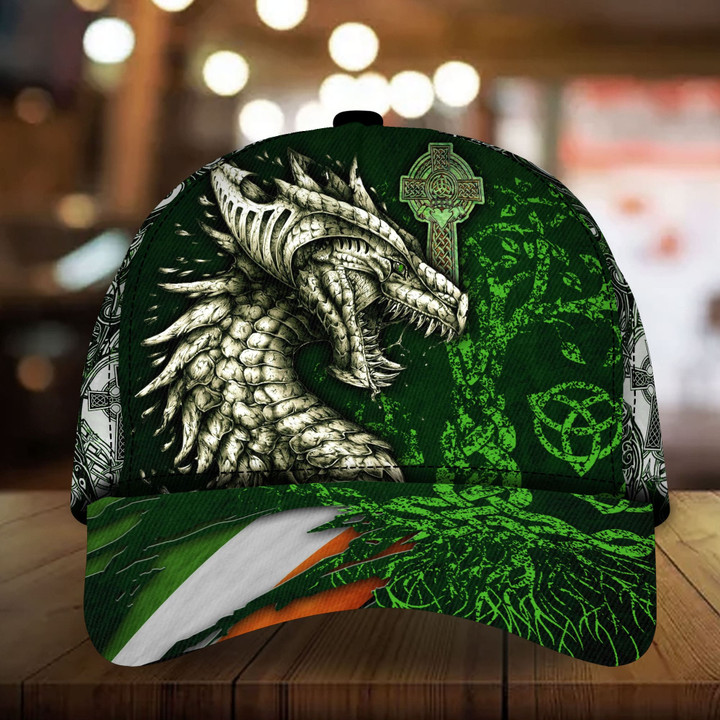 AIO Pride Premium Unique Cap Dragon Green Irish Patrick's Day Full Printed 3D Hat