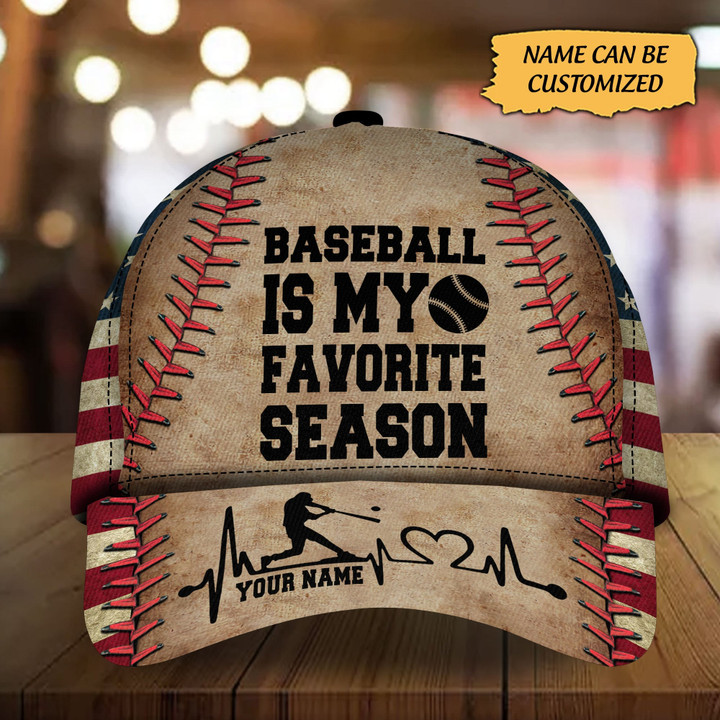 AIO Pride Premium Baseball Cap Custom Name Cap Baseball Is My Favorite Season
