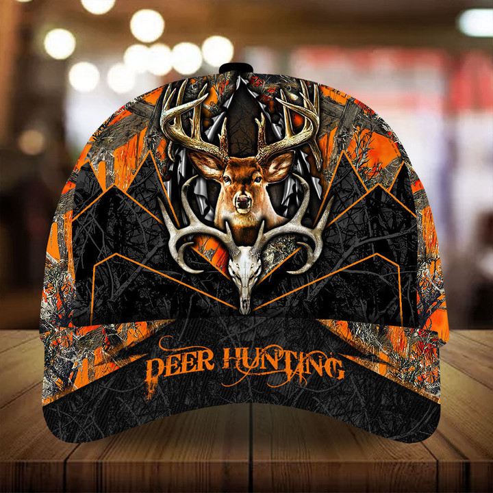 AIO Pride Eternity Skull Deer Cracked Hunting Hats 3D Printed Multicolored Hunting Pattern Custom Name