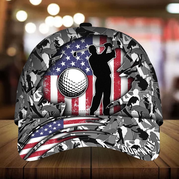 AIO Pride Premium Golf Camo, 3D Golf Hats For Lovers Multicolor Custom Name