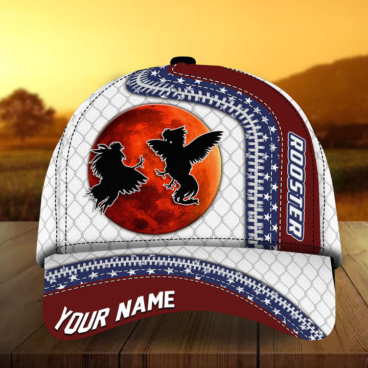 AIO Pride Premium Rooster Fight 3D Cap Multicolor Custom Name For Rooster Lover