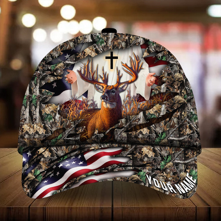AIO Pride Premium Colorful America Hunting Deer Hunter Hats 3D Multicolor Custom Name