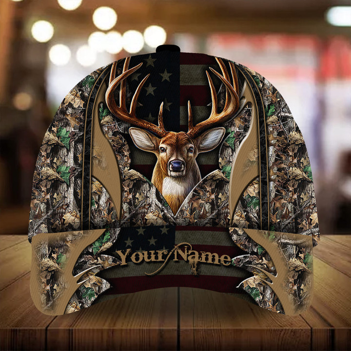 AIO Pride The Best Of Flag Deer Hunting Hats 3D Printed Multicolored Custom Name