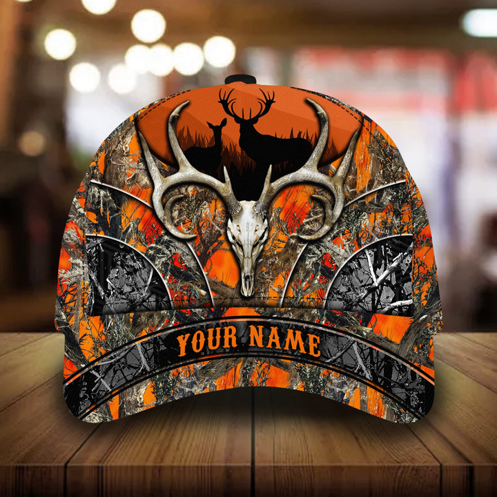 AIO Pride Premium Unique Skull Deer Hunting Hats 3D Multicolor Custom Name