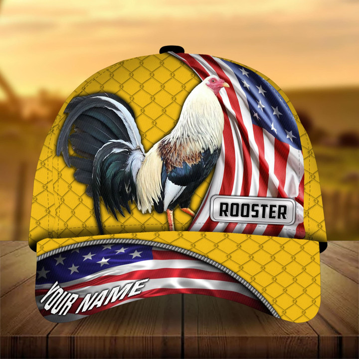 AIO Pride Premium American Rooster Hats For Lovers 3D Hats Multicolored Custom Name