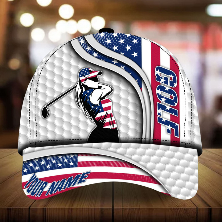 AIO Pride Premium Woman 3D Golf Hats For Lovers US Flag Multicolor Custom Name