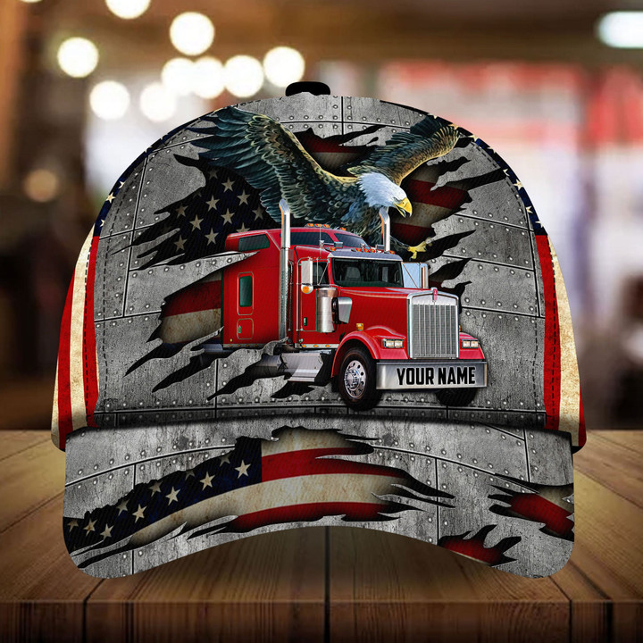 AIO Pride Premium Cool American Truck Driver Hats Custom Name