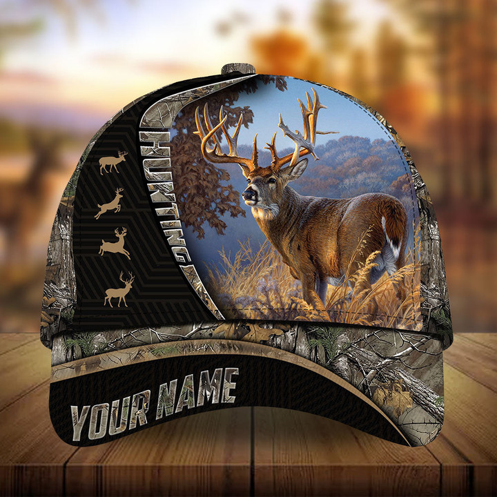 AIO Pride The Majestic Of Deer Pattern Boomerang Hunting Hats 3D Printed Multicolored Custom Name
