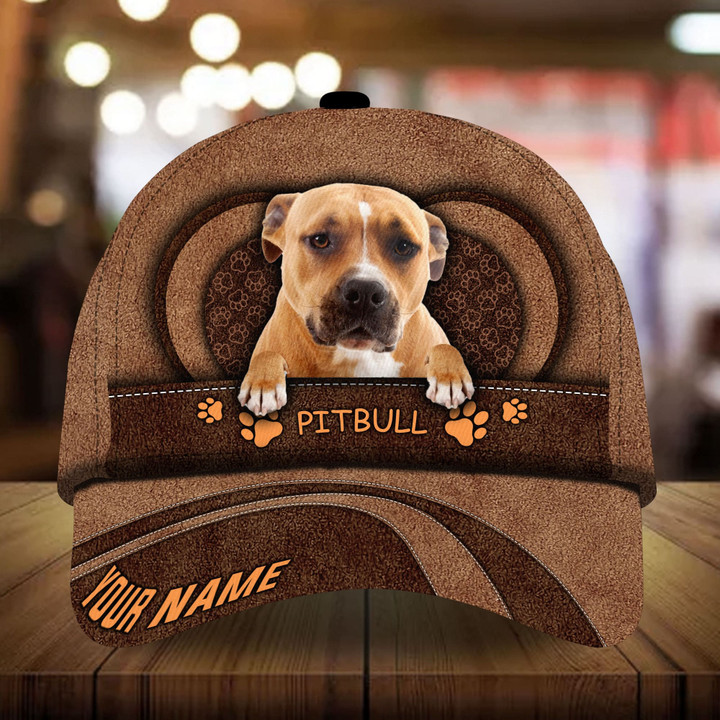 AIO Pride Epic Leather Heart Dog Custom Name Hats & Caps 3D