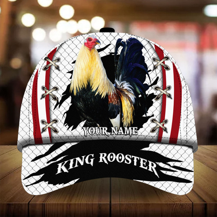 AIO Pride Premium Cool King Rooster 3D Cap Multicolor Custom Name For Rooster Lover