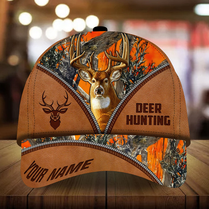 AIO Pride Premium Cool Deer Hunting Leather Hunting Hats 3D Multicolored Custom Name
