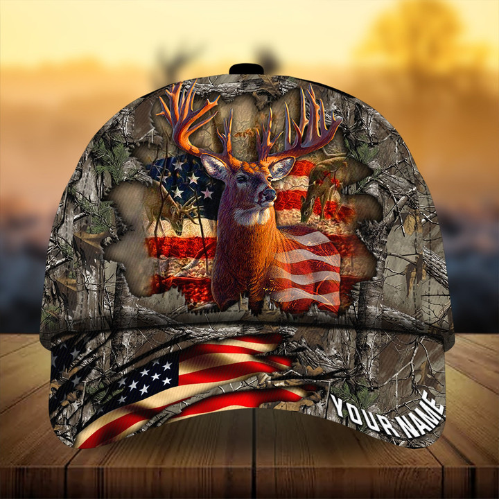 AIO Pride Premium Best Cracked Flag Deer Hunting Hats 3D Printed Multicolored Custom Name