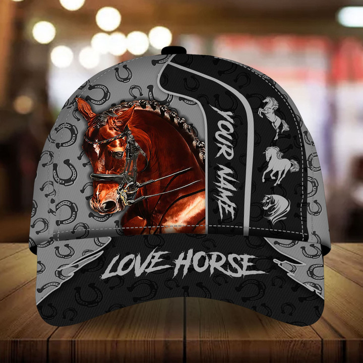 AIO Pride Premium Love Horse Hats 3D For Horse Lovers Multicolor Custom Name