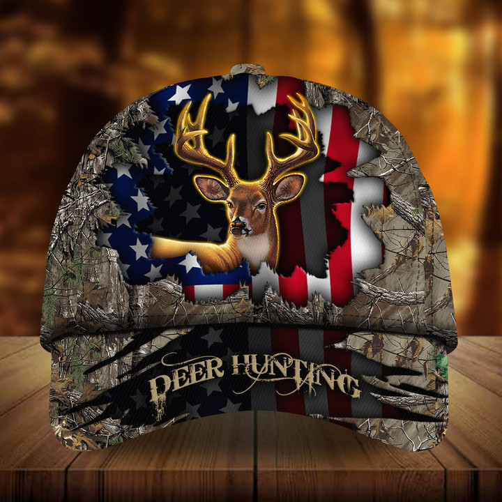 AIO Pride Eternity Cracked Flag Deer Hunting Hats 3D Printed Multicolored Custom Name