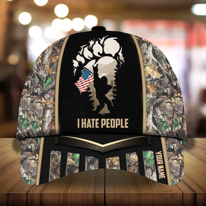 AIO Pride Epic I Hate People Selon Design Camping Hat Custom Name Multicolores 3D