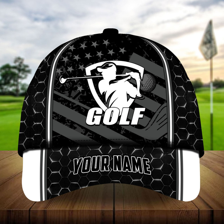 AIO Pride Premium Cool Man Plays Golf, Golf Hats For Golf Lovers Multicolored Custom Name
