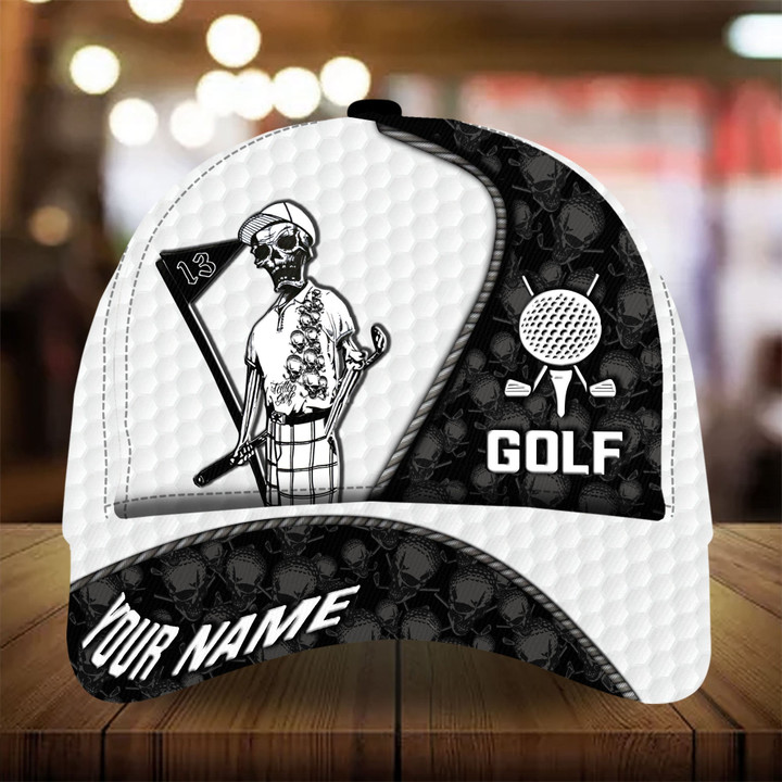 AIO Pride Colorful Skull Cool Design Golfer Golfing Cap Golfer Hats 3D Multicolor Custom Name