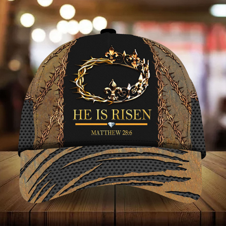 AIO Pride Premium Jesus Crown Cap Jesus He Is Risen 3D Printed Hats