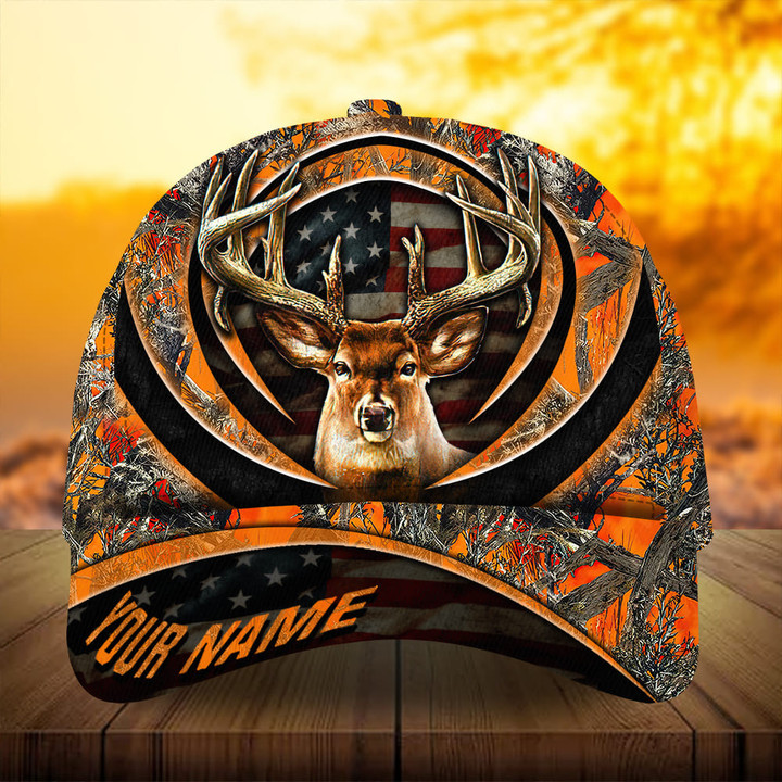 AIO Pride Premium The Best Of Flag Deer Arc Hunting Hats 3D Printed Multicolored Hunting Pattern Custom Name