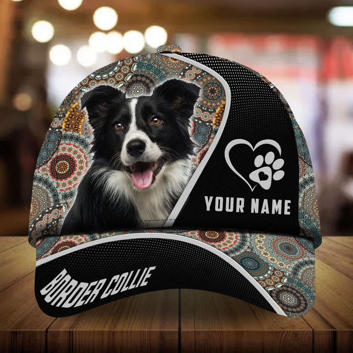 AIO Pride Epic Border Collie Curves Dog Hat & Cap Custom Name Multicolors 3D